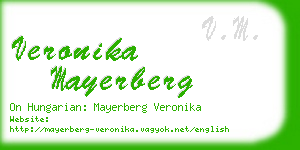 veronika mayerberg business card